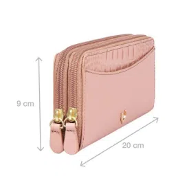 Hidesign Lilac W1 Sb Pink Textured Medium Zip Around Wallet image 2