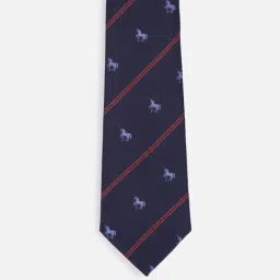 Van Heusen Navy Embroidered Tie image 3