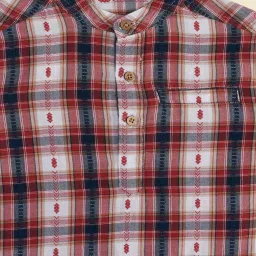 Pantaloons Baby Kids Red Cotton Chequered Full Sleeves Shirt image 2