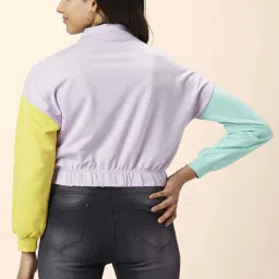 People by Pantaloons Multicolored Color-Block Sweatshirt image 2