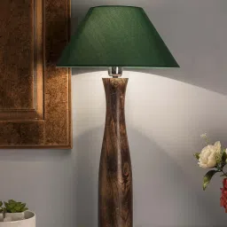 Homesake Black Wooden Table Lamp (Bulb Included) - Set of 1 image 1