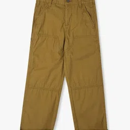 GAP Boys Mid-Rise Relaxed Fit Cotton Trousers With Pockets image 4