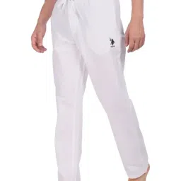 U.S. Polo Assn. White Regular Fit Lounge Pants image 3