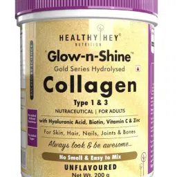 HealthyHey Nutrition Skin Support-Glow-n-ShineHydrolysed Collagen Powder For Skin 200g Unflavoured-picture-192