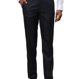 Raymond Blue Contemporary Fit Trousers-picture-10