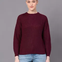 Red Tape Wine Regular Fit Sweater-picture-35