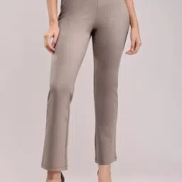 Fablestreet Beige Mid Rise Pants-image-13