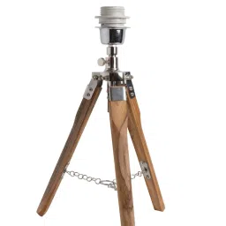 Homesake 'Modern' Brown Wood Table Lamp with Base - Set of 1 image 3