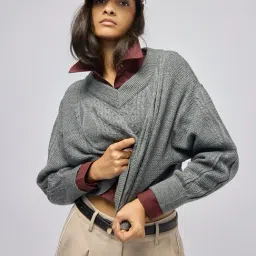 nuon women Nuon by Westside Grey Cable-Knit Sweater-picture-19