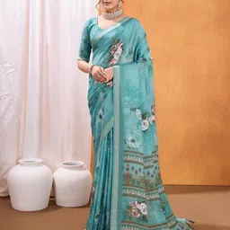 Ishin Floral Zari Poly Crepe Saree-image-52