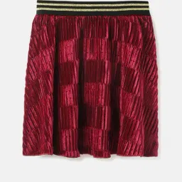 United Colors of Benetton Girls Maroon Textured Skirt-picture-16