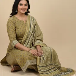 Silakaari Printed Pure Cotton Unstitched Dress Material image 4