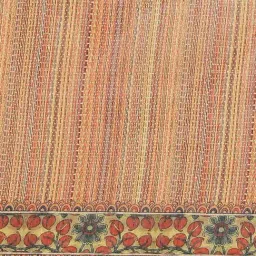 Silk Land Brown Printed Saree With Unstitched Blouse image 3