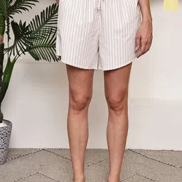 TAG 7 Women Pack Of 2 Solid Lounge Shorts-picture-30