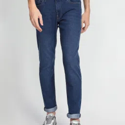 Arrow Sport Dark Blue Lightly Washed Slim Fit Jeans image 1