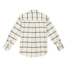 Tommy Hilfiger Kids Cream Cotton Regular Fit Checks Shirt image 2