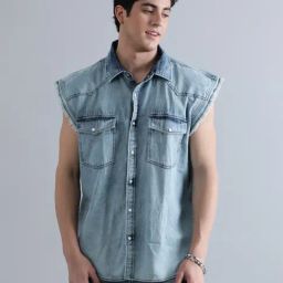 Bene Kleed Blue Cotton Regular fit Solid Casual Shirt-picture-24
