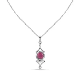 Ornate Jewels 925 Silver Red Rhodium Plated Natural Indian Ruby for Women & Girls-image-36