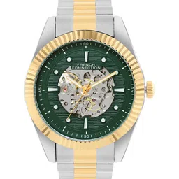 French Connection Men Skeleton Dial & Stainless Steel Bracelet Style Straps Analogue Automatic Watch-picture-37