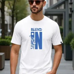 Bewakoof Men's White Blend Typography T-shirt-picture-35