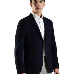 Tommy Hilfiger Navy Regular Fit Texture Blazer image 4