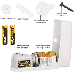 Airance Automatic LED Room Freshener Dispenser With 250 ml Oud Wood Fragrance Refill- Spray Bottle (Pack of 2) image 3