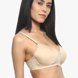 Soie Beige Under Wired Padded Seamless Bra image 3