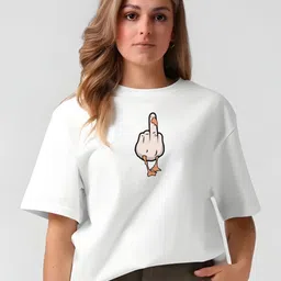 KAIDO Graphic Printed Drop-Shoulder Sleeves Round Neck Oversized Cotton T-Shirt-picture-35