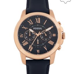 Fossil Men Navy Dial Chronograph Watch FS4835-picture-1