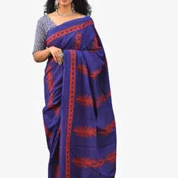 clothonus Ikat Motif Pure Cotton Saree-image-23