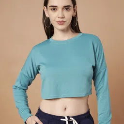 DTR FASHION Women Self Design Round Neck T-shirt-image-90