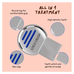 Coco Crush Natural Lice Treatment - Cream Wash (50g), Shampoo (100ml), Oil (200ml), Spray (100ml), and Comb image 3