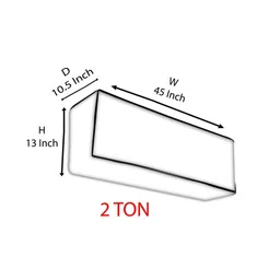 The Furnishing Tree Red Printed Air Conditioner Cover image 3