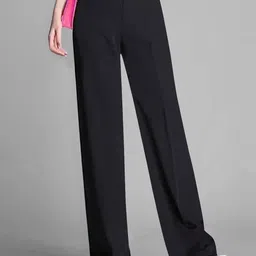 BAESD Women Relaxed Straight Leg High-Rise Trousers image 2