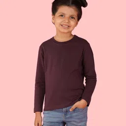 NUSYL Full Sleeves Solid Pack Of 2 Tees - White & Wine image 5