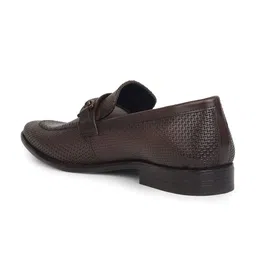 Bata Men Textured Leather Formal Loafers image 3