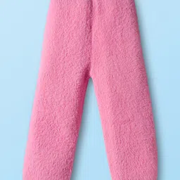 Babyhug Knit Full Sleeves Sweater Set with Bow Design - Pink image 4