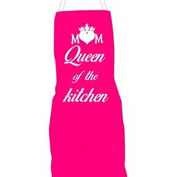 THEYAYACAFE Mother's Day Pink & White Printed Velvet Waterproof Apron-picture-18