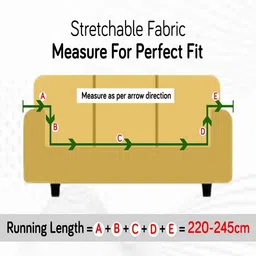 HOKIPO Brown Printed 3 Seater Sofa Cover With Arms image 4