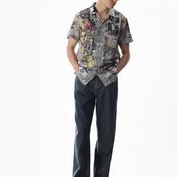 Jack & Jones Men Graphic Printed Cuban Collar Cotton Casual Shirt image 2