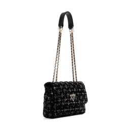 guess fashion Guess Black Gold Embellished Giully Sling Bag image 4