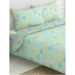 Haus & Kinder Blue Bell Blooms 144 TC Cotton Printed Bedsheet (King)-picture-12