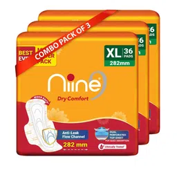 Niine Set Of 3 Dry Comfort Anti Leak Flow Sanitary Pads - 36 Pads Each-picture-28