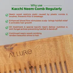 Allure Neem Wooden Shampoo Hair Comb - CS 02 image 3
