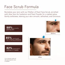 COAL Clean Beauty Mother of Pearl Face Scrub With Aloe Vera Exfoliates, Removes Dead Skin image 4