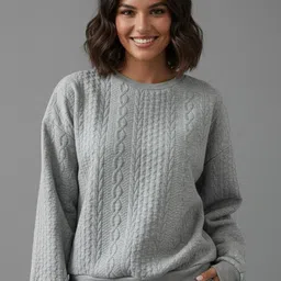 Mast & Harbour Round Neck Sweatshirt & Trousers Co-Ords image 4