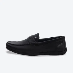 Monte Carlo Men Textured Lightweight Slip-On Leather Loafers image 5
