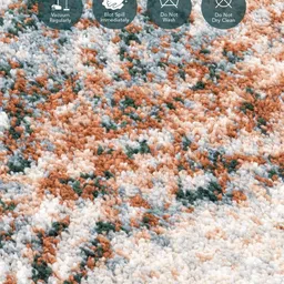 OBSESSIONS Grey Abstract Printed Traditional Carpet image 3