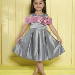 Ministitch SS25 Girls Corsage Satin Fit & Flare Dress-picture-46