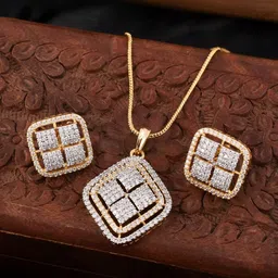 Anouk Gold-Plated Cubic Zirconia-Studded Jewellery Set image 4